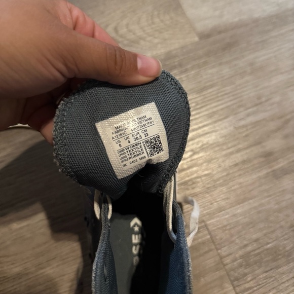 Converse Chuck Taylor Platform Lift Gray High-Top Canvas Sneakers - Picture 3 of 12